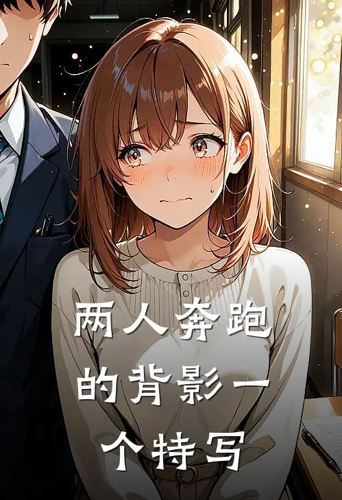 两人奔跑的背影一个特写