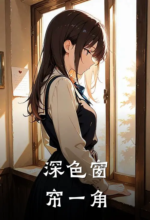 深色窗帘一角