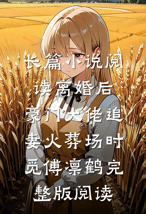 长篇小说阅读离婚后,豪门大佬追妻火葬场时觅傅凛鹤完整版阅读