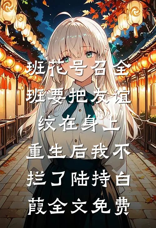 班花号召全班要把友谊纹在身上，重生后我不拦了陆持白葭全文免费